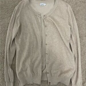 Cielo Light Tan Cardigan Sweater